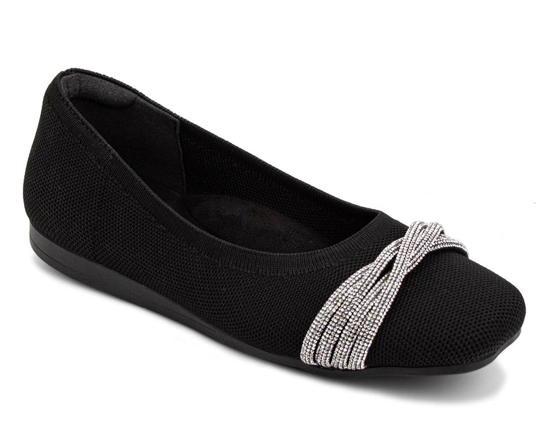 NISSA-Black Knit with Silver | Ros Hommerson