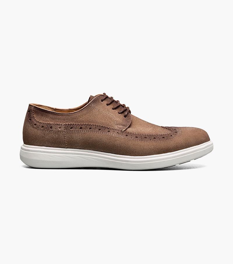 Trudell Wingtip Lace Up-Sand | Stacy Adams