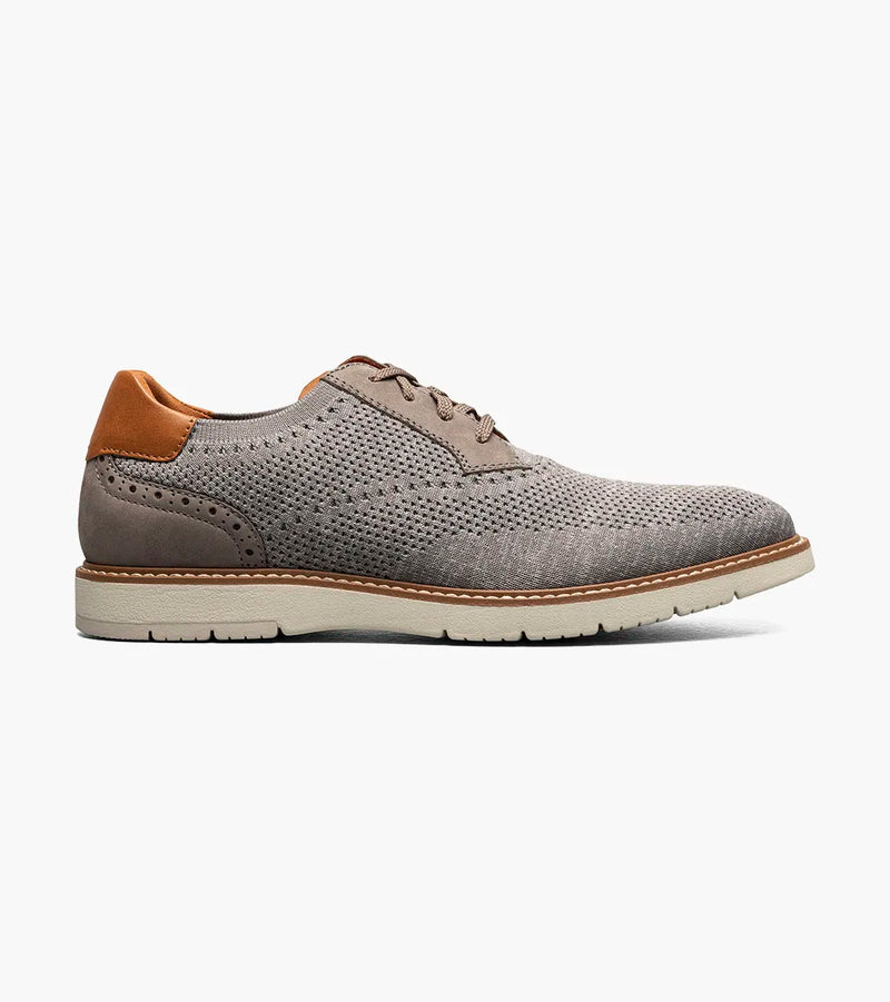 Vibe Knit Plain Toe Oxford-gray 