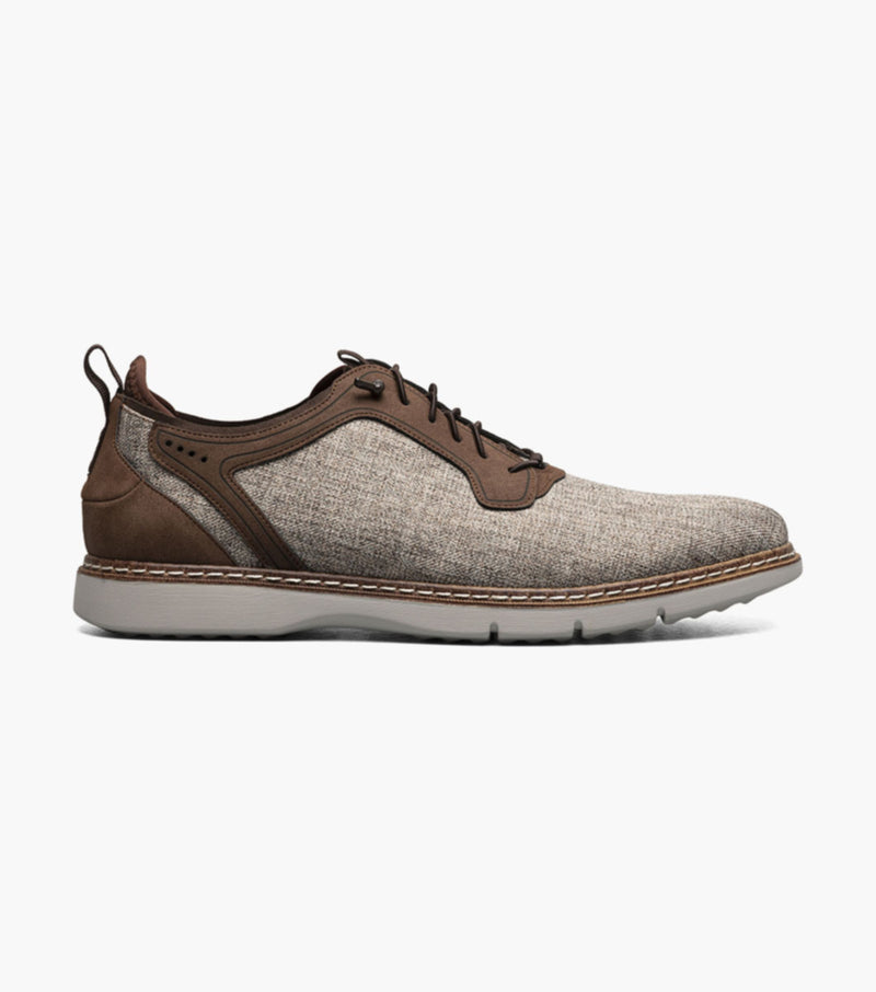 Scanlan Plain Toe Elastic Lace Up-Brown Multi | Stacy Adams