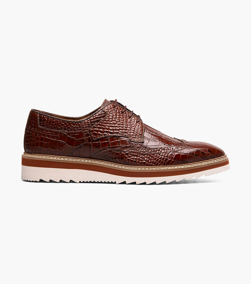 Alario Wingtip Oxford-Cognac | Stacy Adams