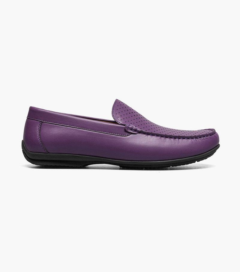 Conroy Moc Toe Perf Slip On-Purple | Stacy Adams