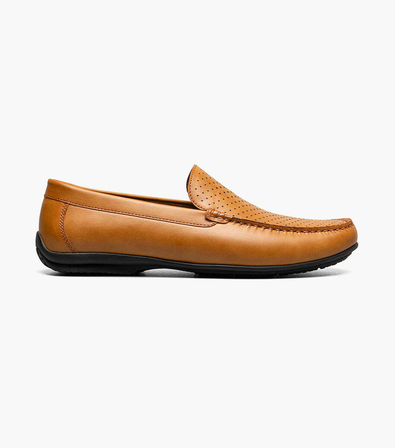 Conroy Moc Toe Perf Slip On-Tan | Stacy Adams