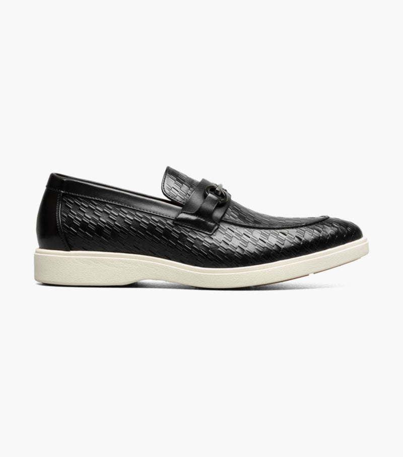 Salyer  Moc Toe Bit Slip On-Black | Stacy Adams