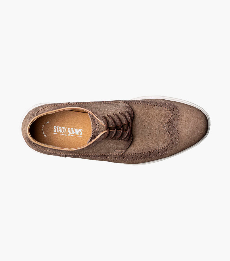 Trudell Wingtip Lace Up-Sand | Stacy Adams