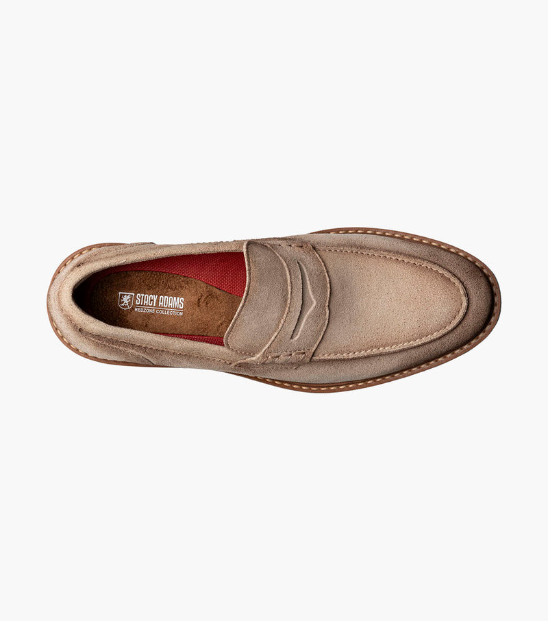 Hopkins Moc Toe Penny Slip On-Sand | Stacy Adams