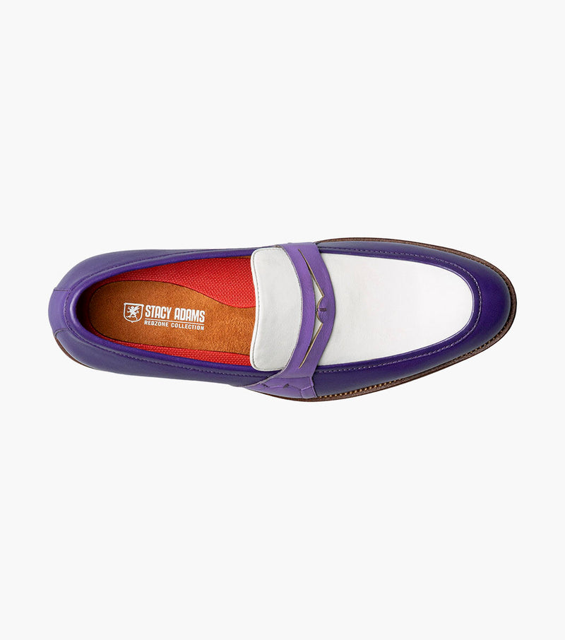 Prichard Moc Toe Penny Slip On-PURPLE MULTI | Stacy Adams