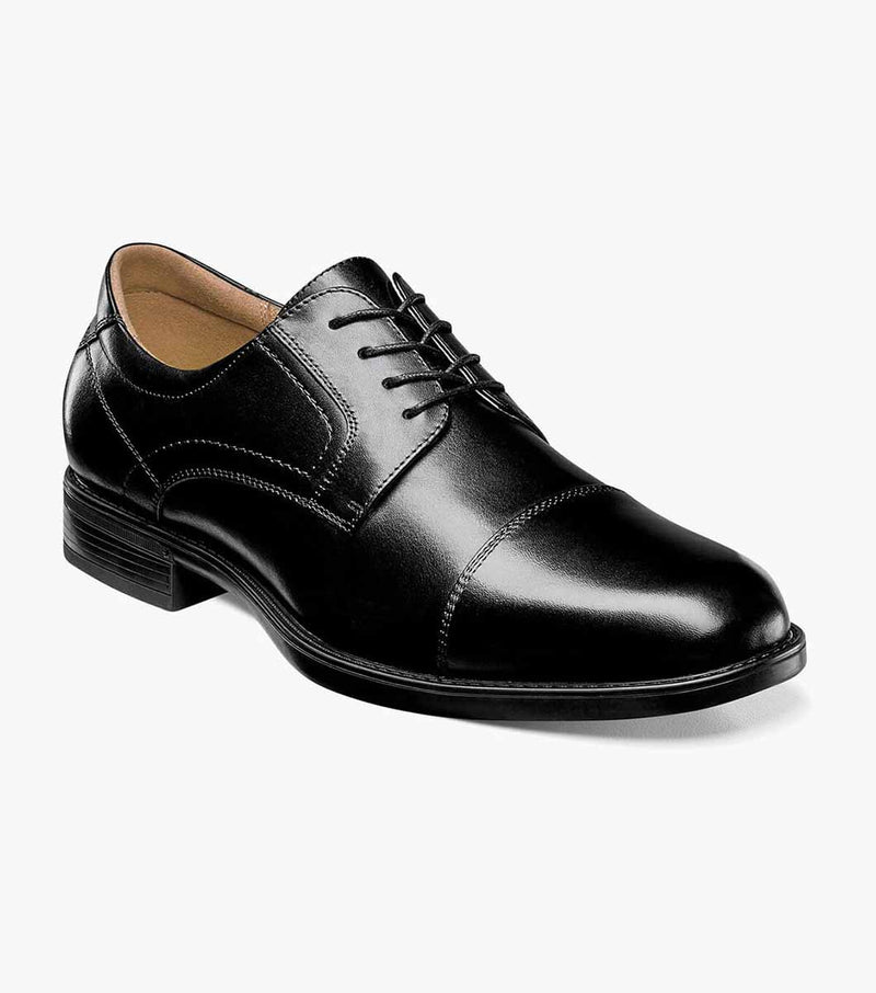 Midtown Cap Toe Oxford-Black | Florsheim