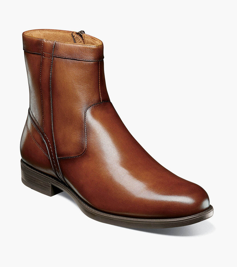 Midtown Plain Toe Zip Boot-Cognac | Florsheim