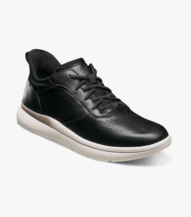 Fleet Perf Toe Elastic Lace Sneaker-Black | Florsheim