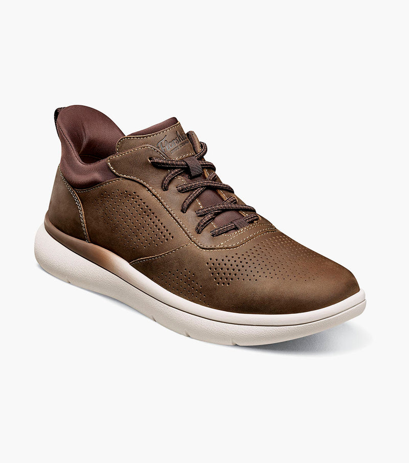 Fleet Perf Toe Elastic Lace Sneaker-Brown CH | Florsheim