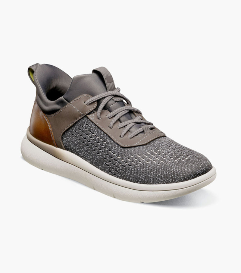 Fleet Knit Elastic Lace Sneaker-Gray | Florsheim