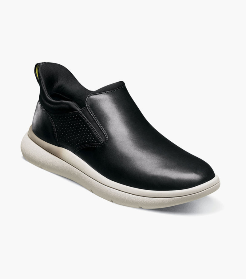 Fleet Plain Toe Slip On Sneaker-Black | Florsheim