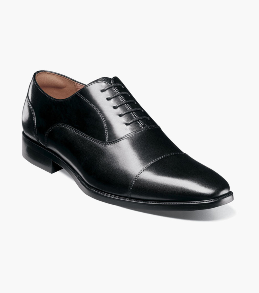 Sorrento Lux Cap Toe Bal Oxford-Black | Florsheim