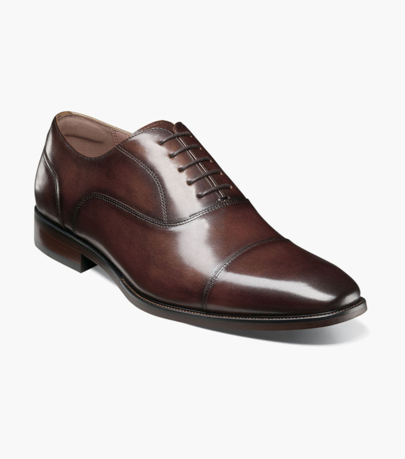 Sorrento Lux Cap Toe Bal Oxford-Brown | Florsheim