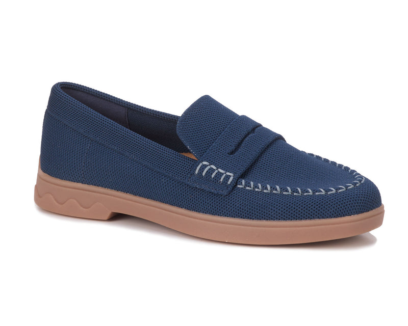 Ginny-Navy Knit Fabric | Ros Hommerson