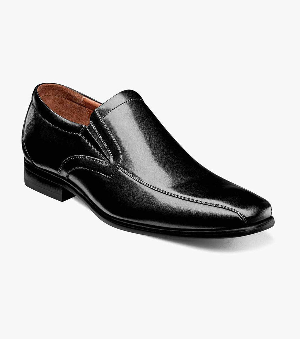 Postino Bike Toe Slip On-Black Smooth | Florsheim