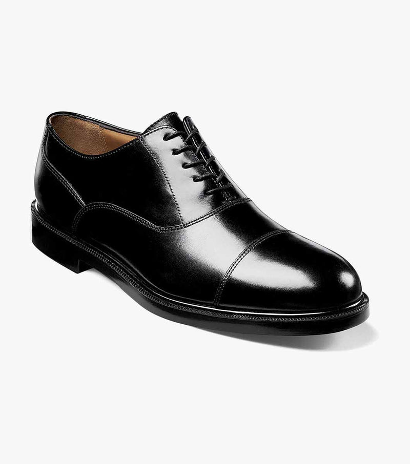 Dailey Cap Toe Oxford-Black | Florsheim