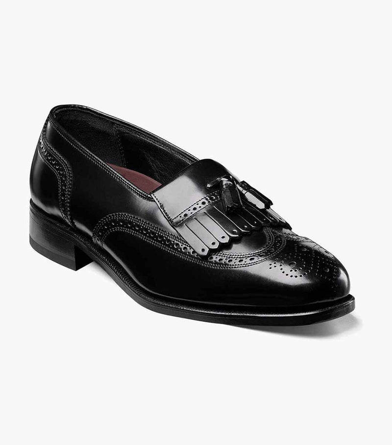 Lexington Wingtip Tassel Slip On-Black | Florsheim