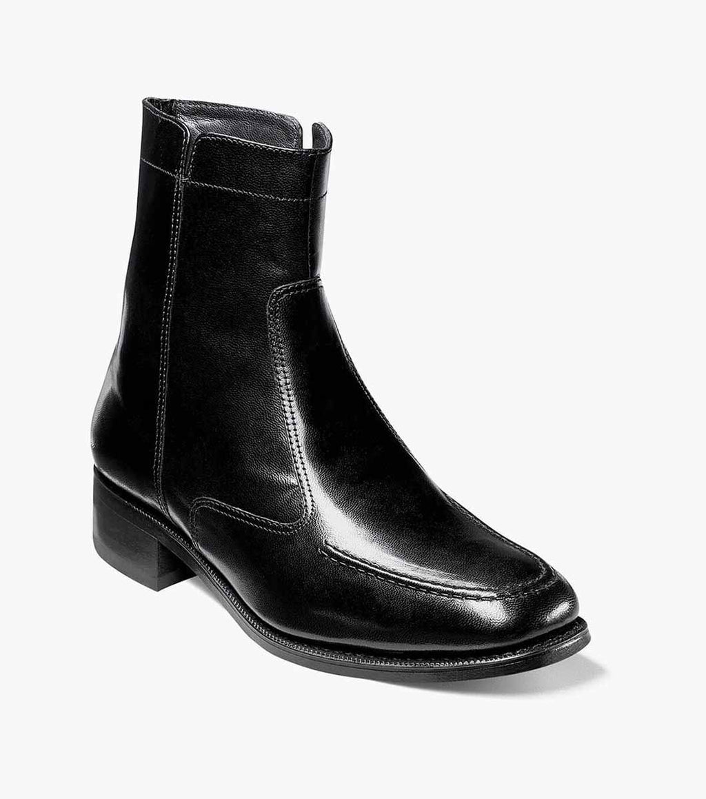 Essex Moc Toe Zip Boot-Black | Florsheim