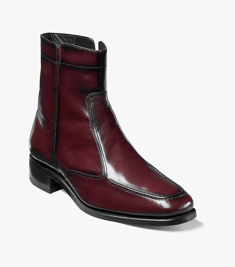 Essex Moc Toe Zip Boot-Black Cherry | Florsheim