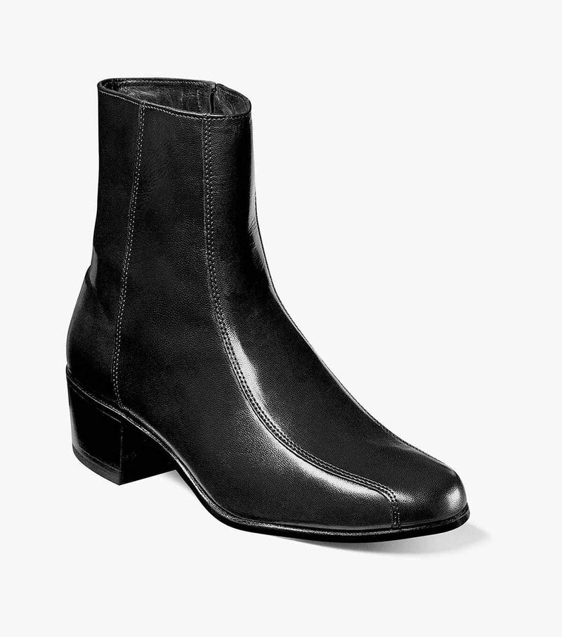 Duke Bike Toe Zip Boot-Black | Florsheim