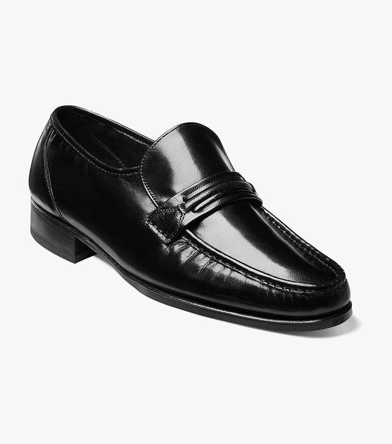 Como Moc Toe Strap Loafer-Black | Florsheim