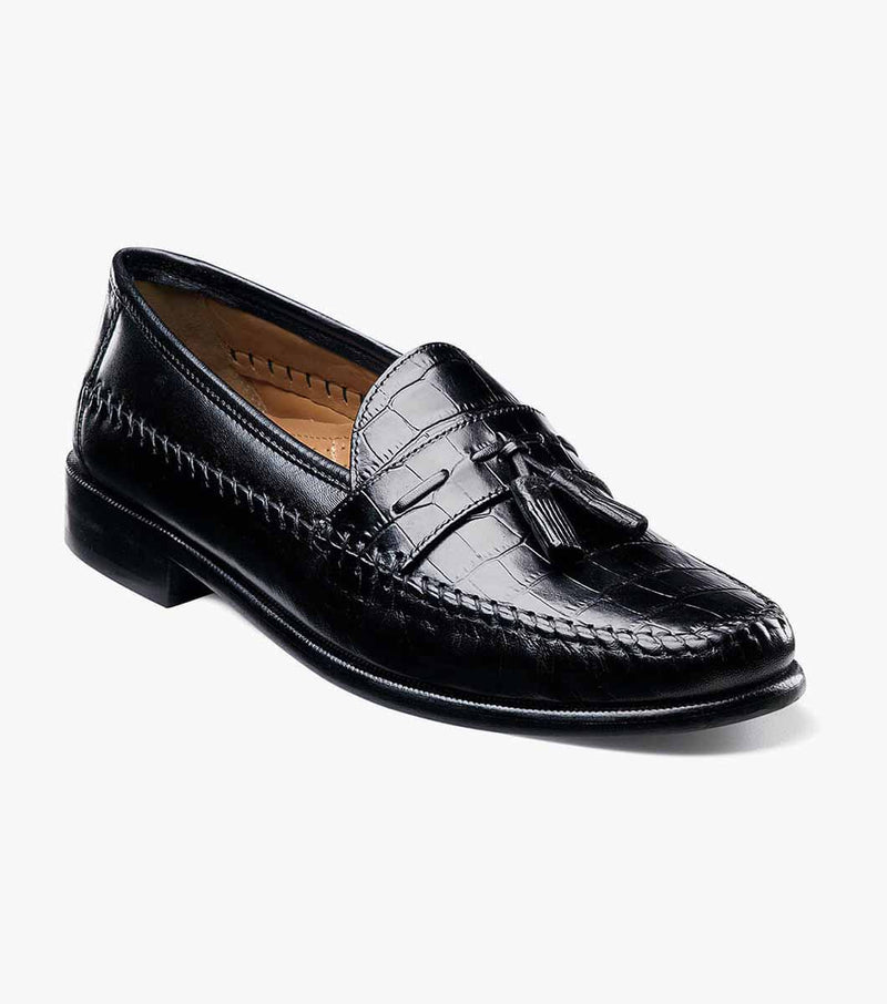 Pisa Moc Toe Tassel Loafer-Black| Florsheim