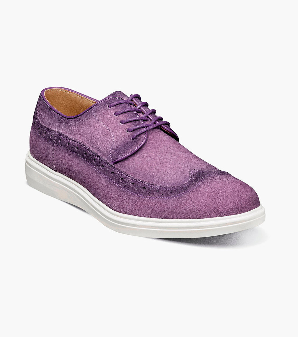 Trudell Wingtip Lace Up-Lavender | Stacy Adams