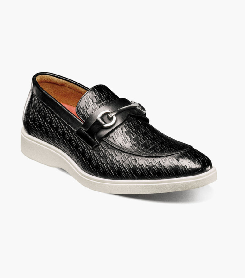 Salyer  Moc Toe Bit Slip On-Black | Stacy Adams