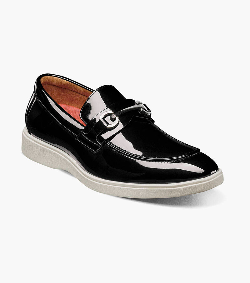 Slayton Moc Toe Bit Slip On-Black | Stacy Adams