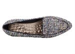 Honey-Multi Boucle Fabric/Black Patent | Ros Hommerson