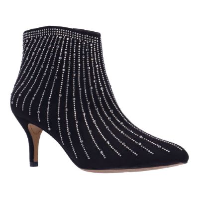 ALANNIS|J Renee-BLACK SUEDE/STONES