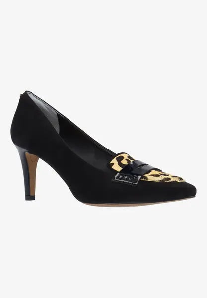 CAVORA-BLACK/BROWN SUEDE/HAIR-ON| J Renee