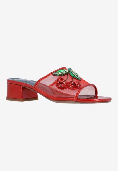 CHARRY-RED/GREEN MESH/PATENT | J Renee