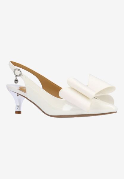 DELMARE-WHITE PATENT/GROSGRAIN | J Renee