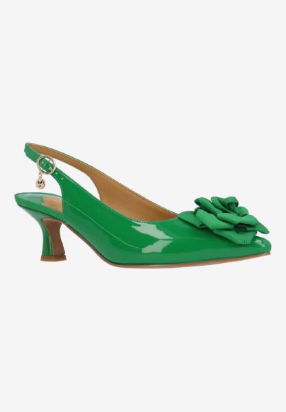 KENDRY-GREEN PATENT/GROSGRAIN | J Renee