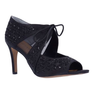 KIANDRA|J Renee-BLACK SATIN/STONES