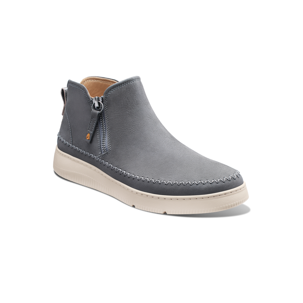 Women's Featherlight Laguna Zip Bootie-Gray Nubuck | Samuel Hubbard