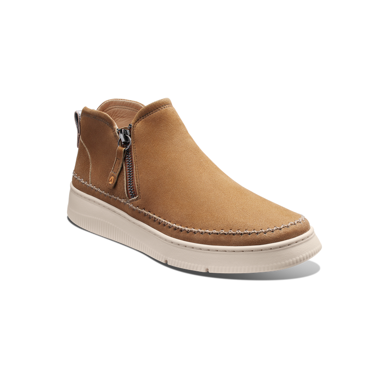 Women's Featherlight Laguna Zip Bootie-Nutmeg Suede | Samuel Hubbard