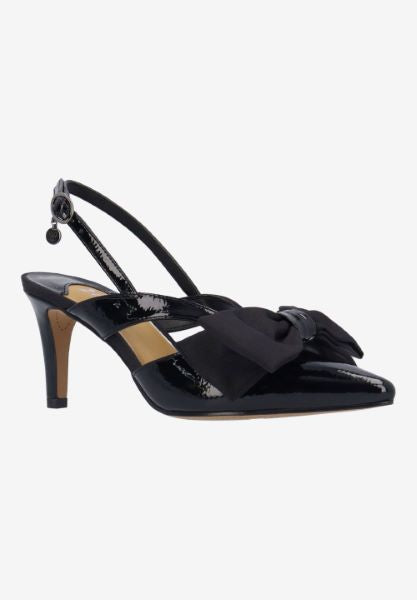 MORIGEN-BLACK PATENT/GROSGRAIN | J Renee