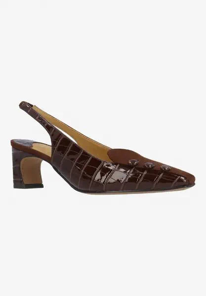 Palora-BROWN CROCO EMBOSS/SUEDE | J Renee