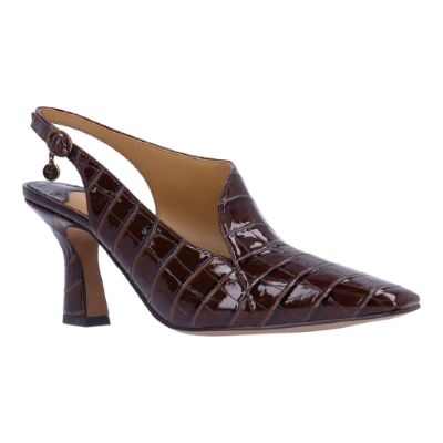 PRISSY| J Renee-BROWN CROCO EMBOSSED