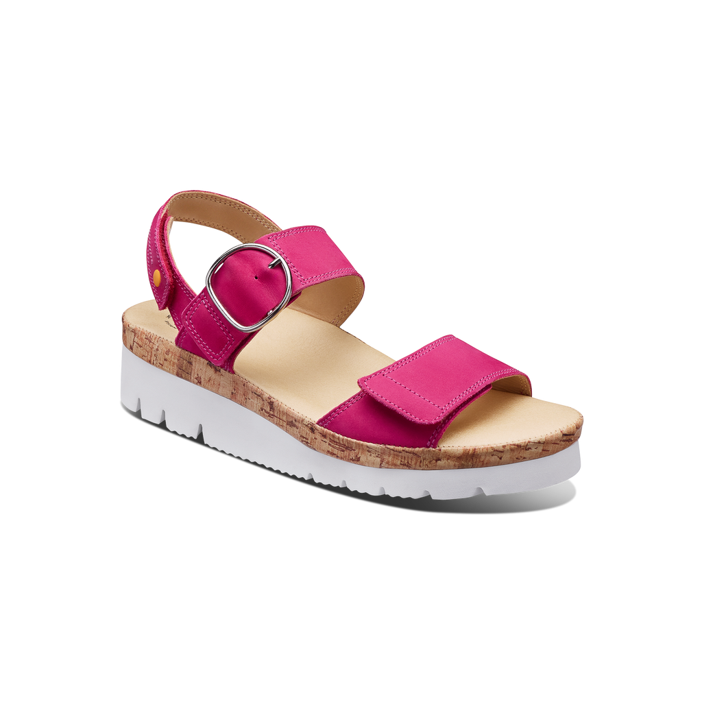 Women's Portola Two Strap Sandal-Fuchsia Nubuck | Samuel Hubbard