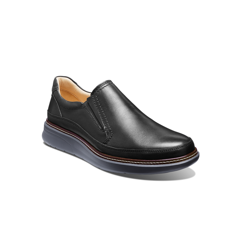 Men's Rafael Hybrid Slip-On-Black Leather | Samuel Hubbard
