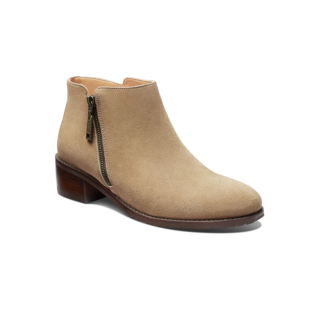 Women's Valencia Ankle Boot-Tan Suede | Samuel Hubbard