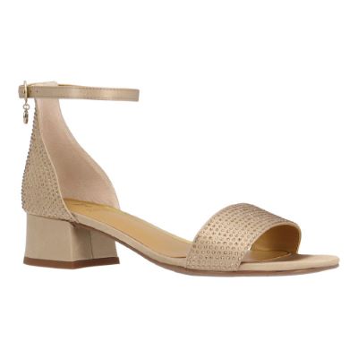 WINSLEY-BEIGE SATIN/RHINESTONES | J Renee