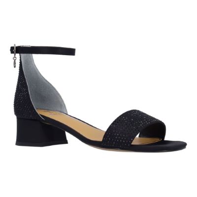 WINSLEY-BLACK SATIN/RHINESTONES | J Renee