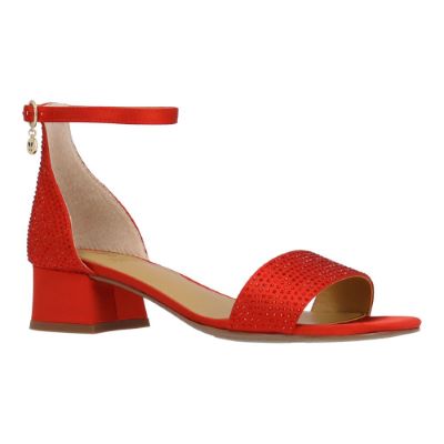 WINSLEY-RED SATIN/RHINESTONES | J Renee