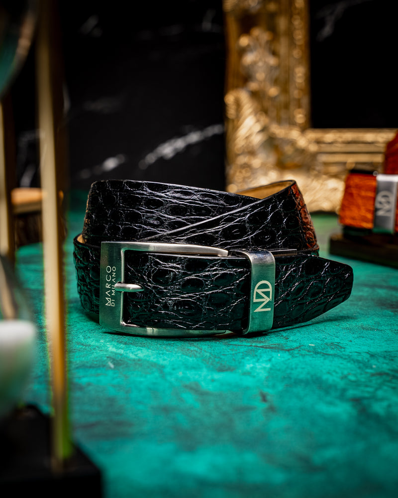 Belt-CAIMAN FUSCUS (CROC)-Marco Di Milano